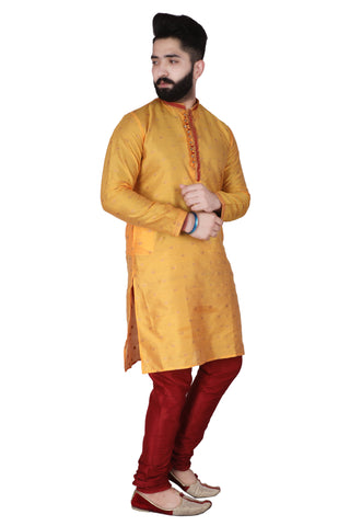 Pro Ethic Silk Kurta Pajama Set For Men Yellow #1898