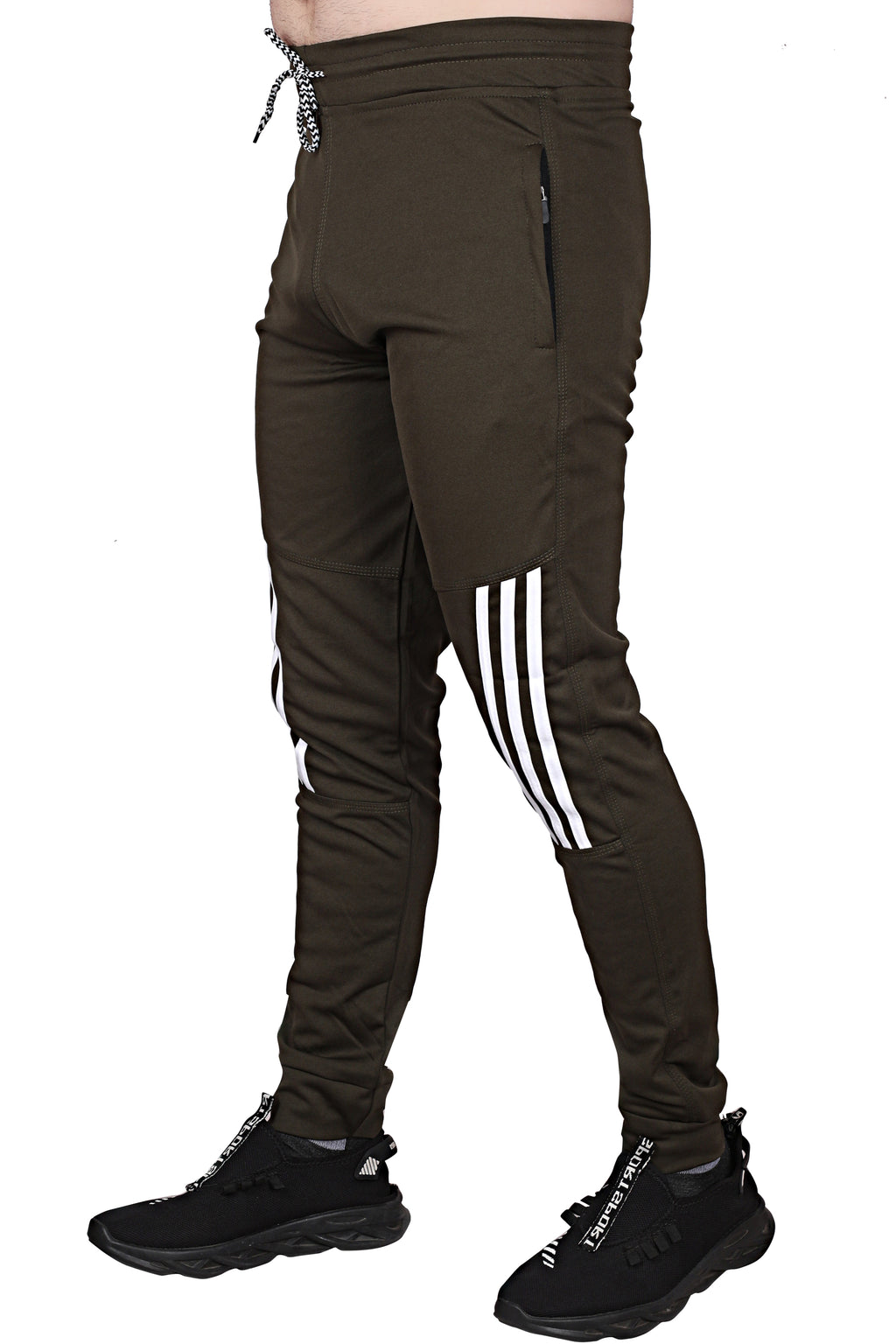 Pro Ethic Men's Lycra Track Pants Set Dark Green Pack of 1 #J-104