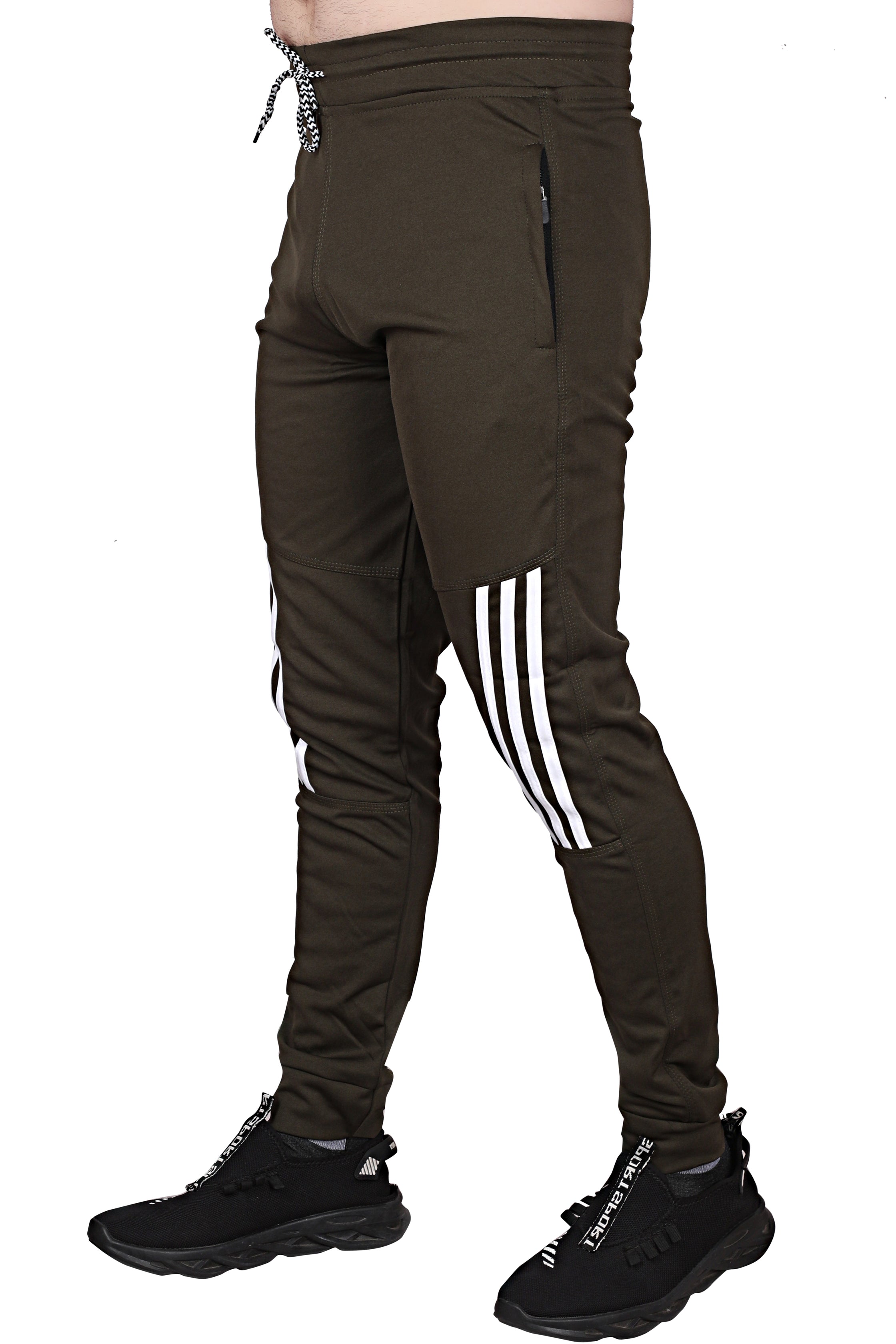 Pro Ethic Men's Lycra Track Pants Set Dark Green Pack of 1 #J-104