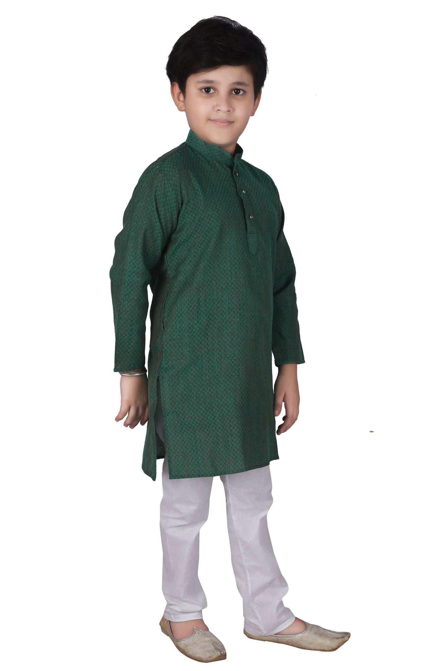 Pro Ethic Kids Boys Kurta Pajama Set Cotton Green s-144