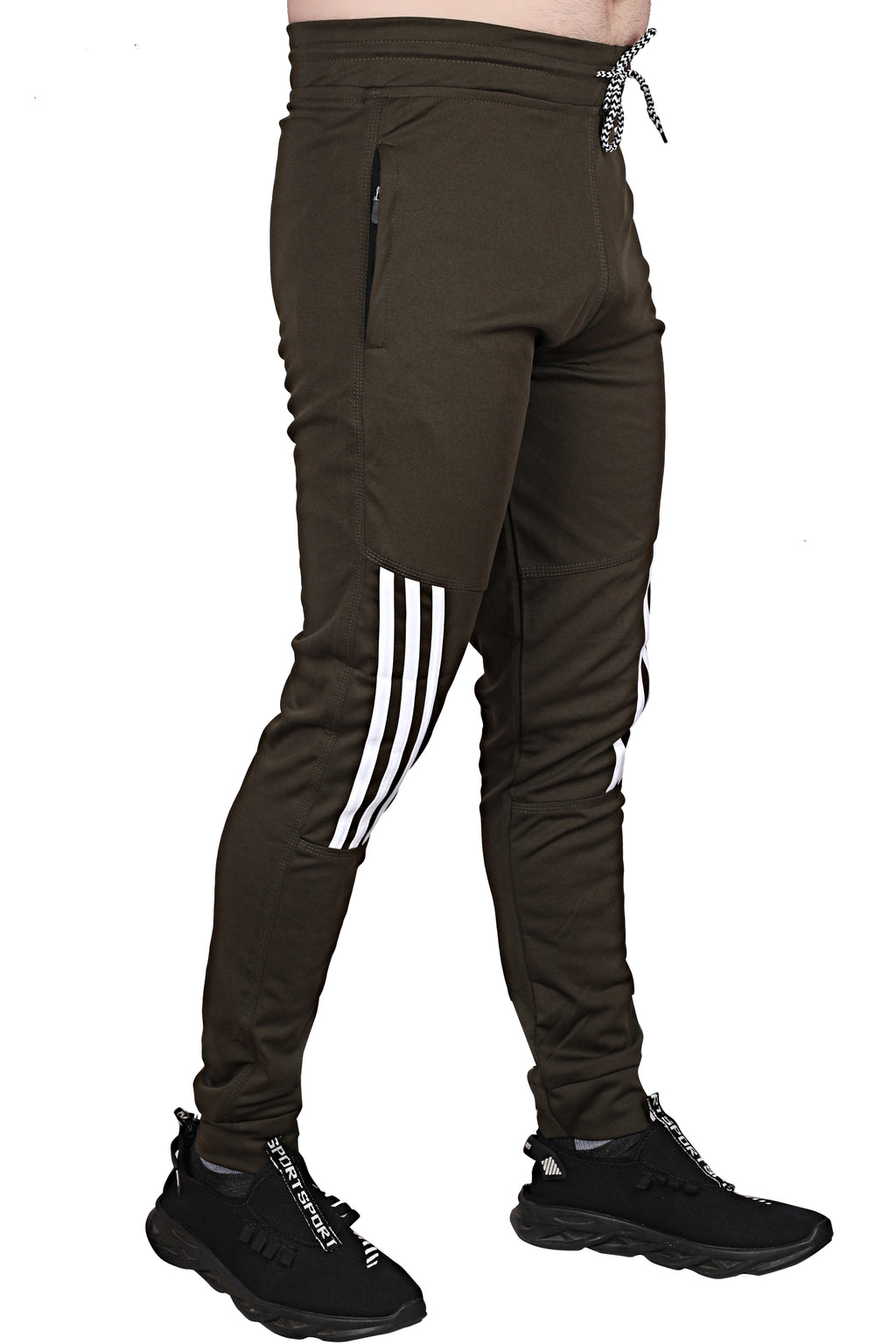 Pro Ethic Men's Lycra Track Pants Set Dark Green Pack of 1 #J-104