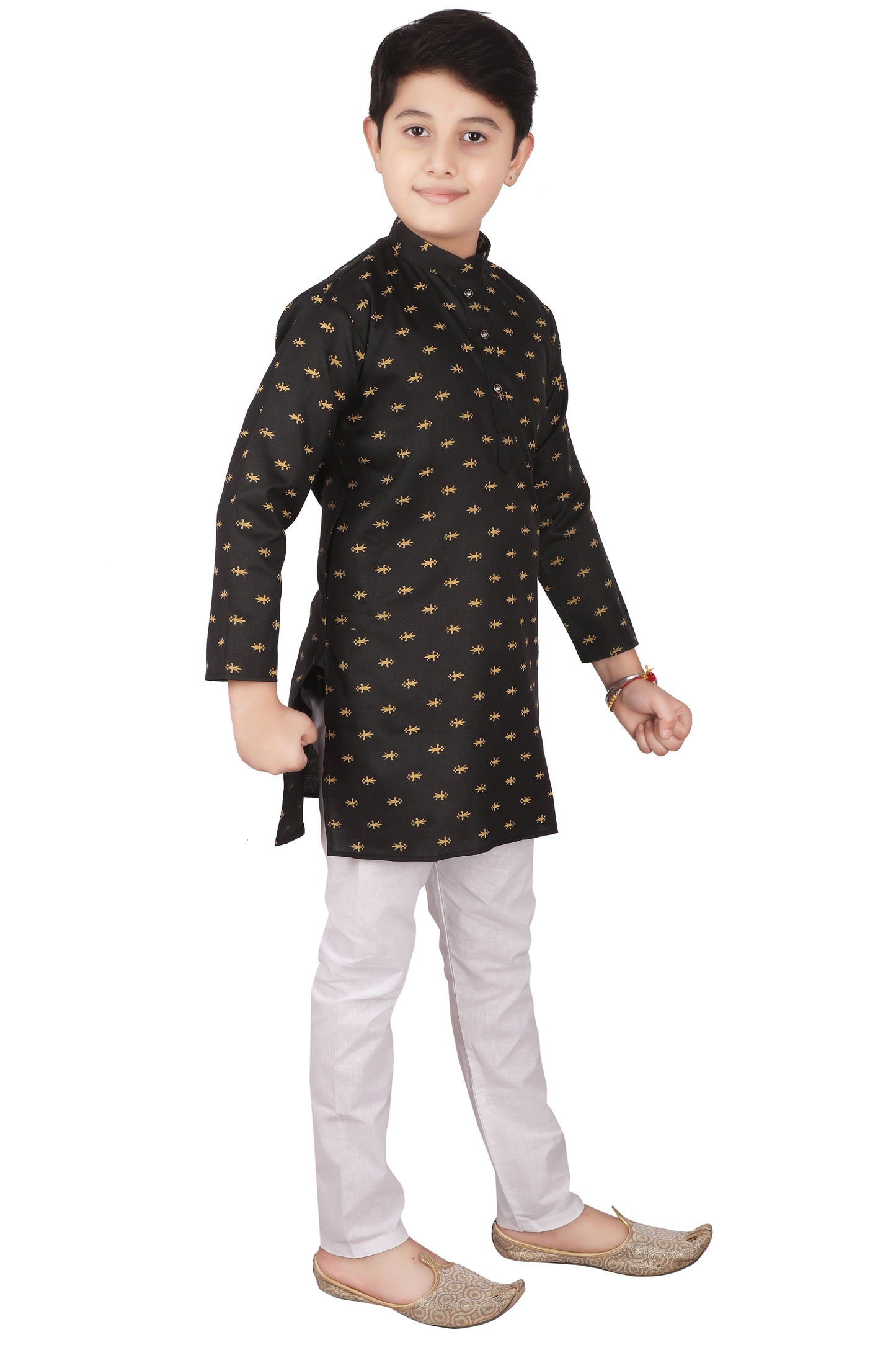 Pro Ethic Kids Kurta Pajama Set Cotton Black s-148