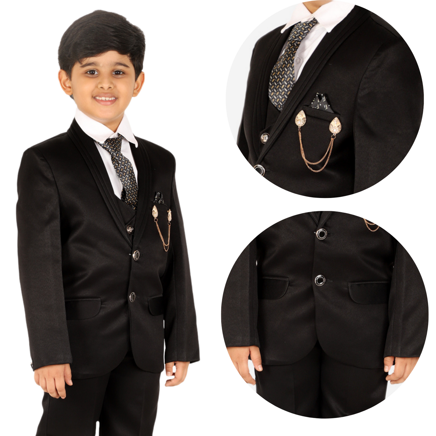 Pro Ethic Five Piece Suit For Boys Black T-128