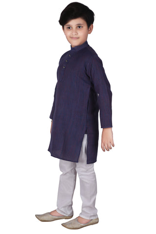 Pro Ethic Kids Boys Kurta Pajama Set Cotton Royal Blue s-144