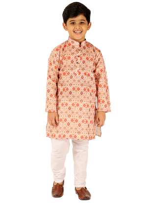 Pro Ethic Kurta Pajama For Boys Cotton Orange (S-166)