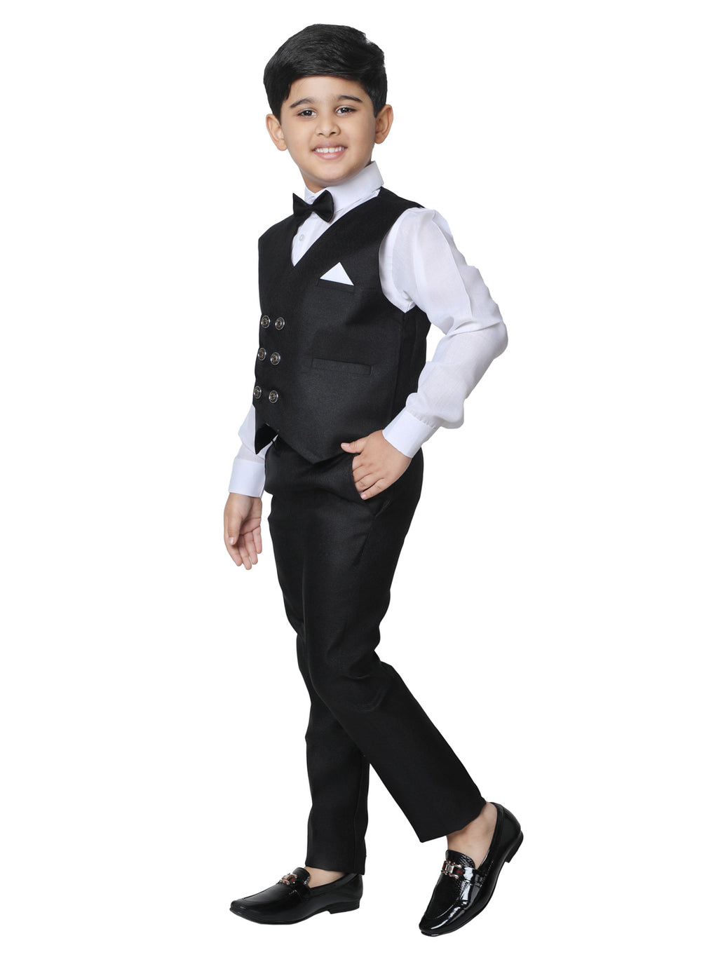 Pro Ethic Three Piece Suit For Boys Black T-130