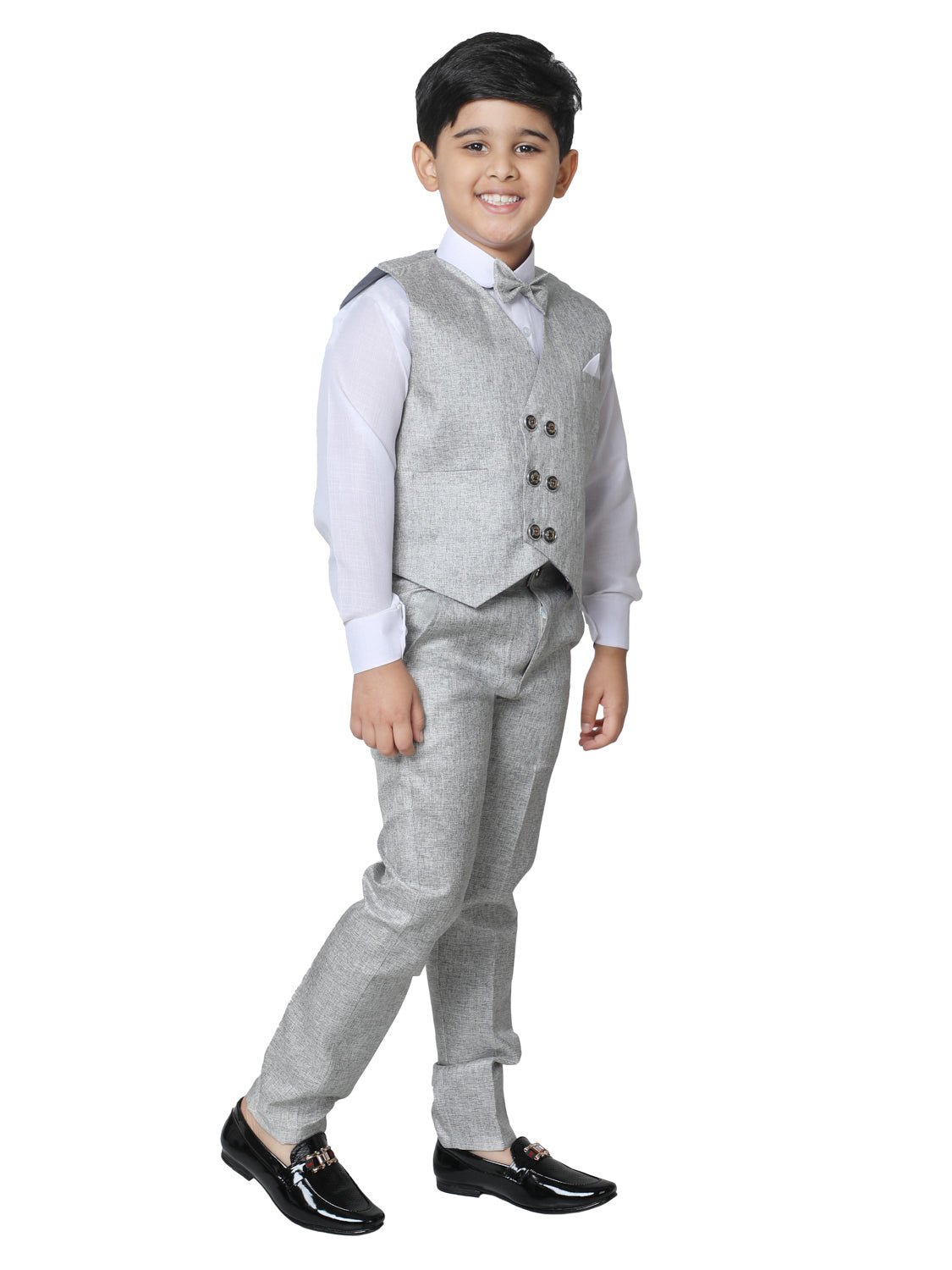 Pro Ethic Three Piece Suit For Boys Grey T-130