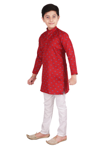 Pro Ethic Kids Kurta Pajama Set Cotton Red s-148