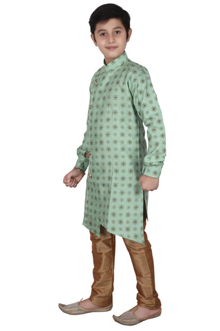 Pro Ethic Light Green Kurta Pajama For Boys Kids Ethnic Wear #139