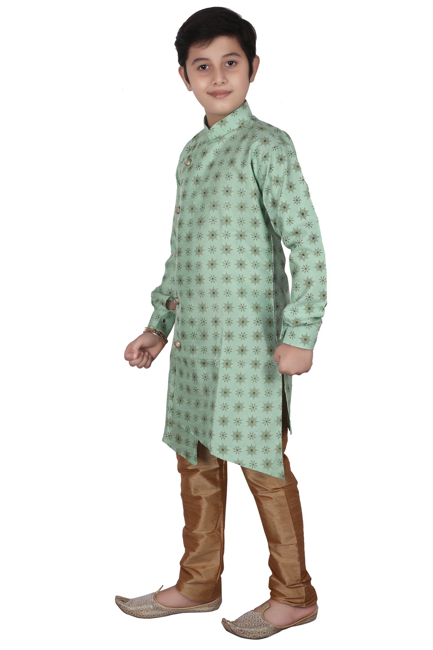 Pro Ethic Light Green Kurta Pajama For Boys Kids Ethnic Wear #139