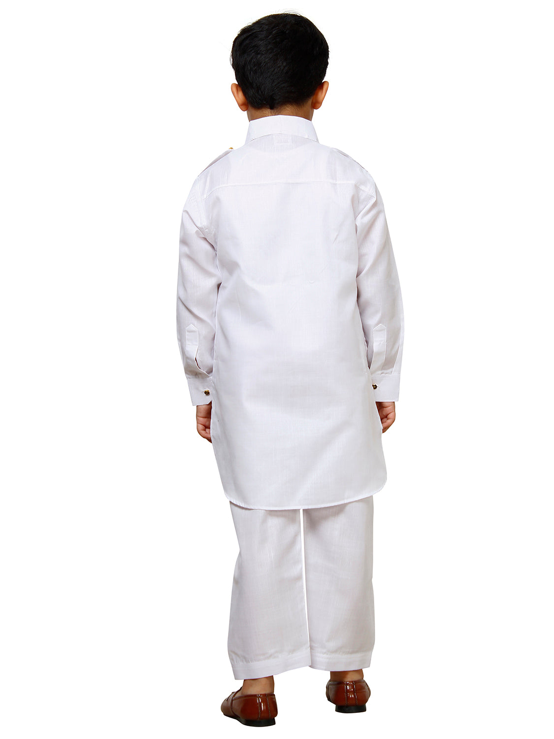 Pro Ethic Pathani Kurta Pajama For Boys Cotton White (S-216)