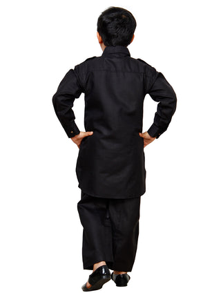 Pro Ethic Pathani Kurta Pajama For Boys Cotton Black (S-216)