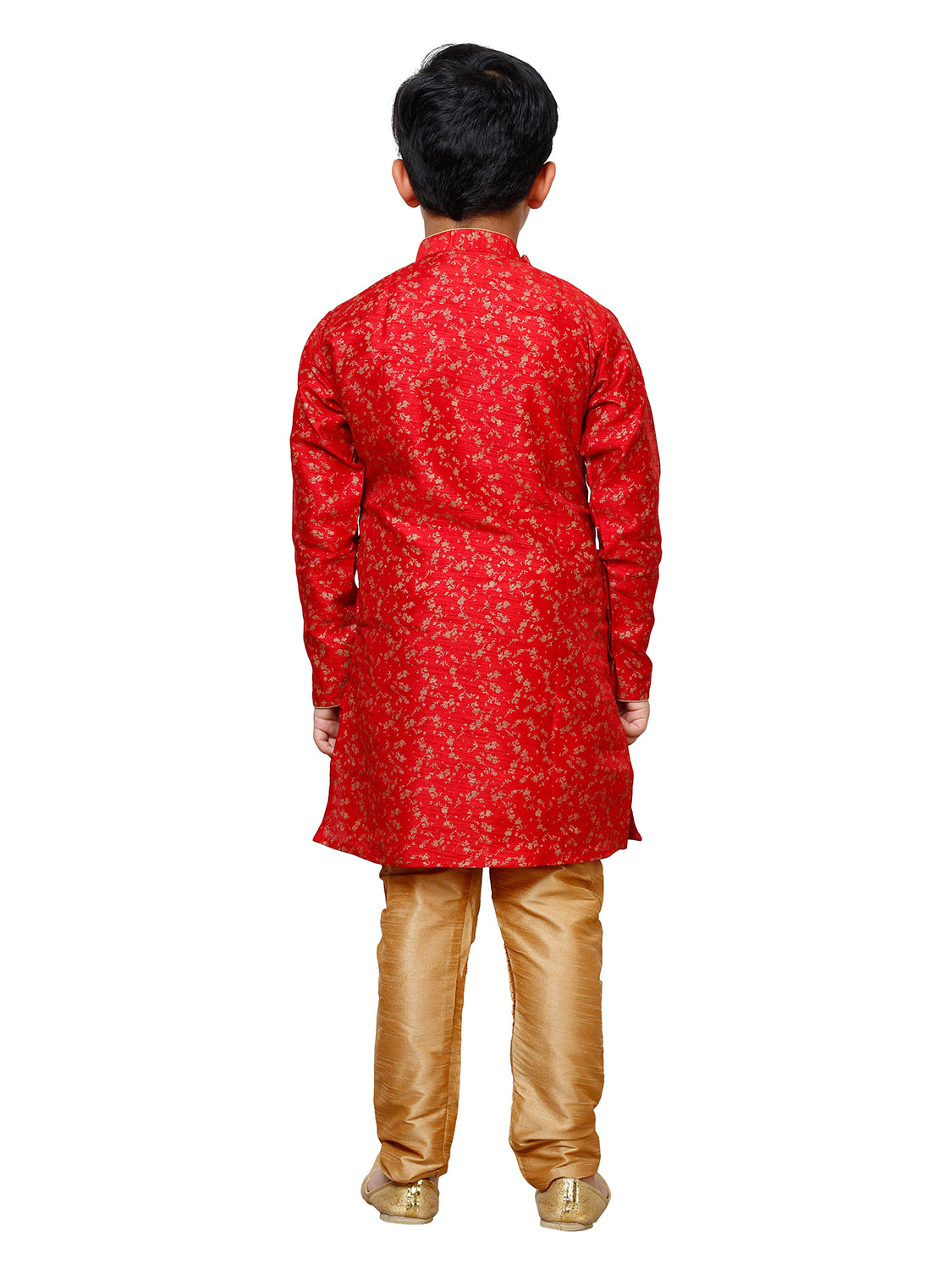 Pro Ethic Kurta Pajama For Boys Silk Floral Red (S-215)