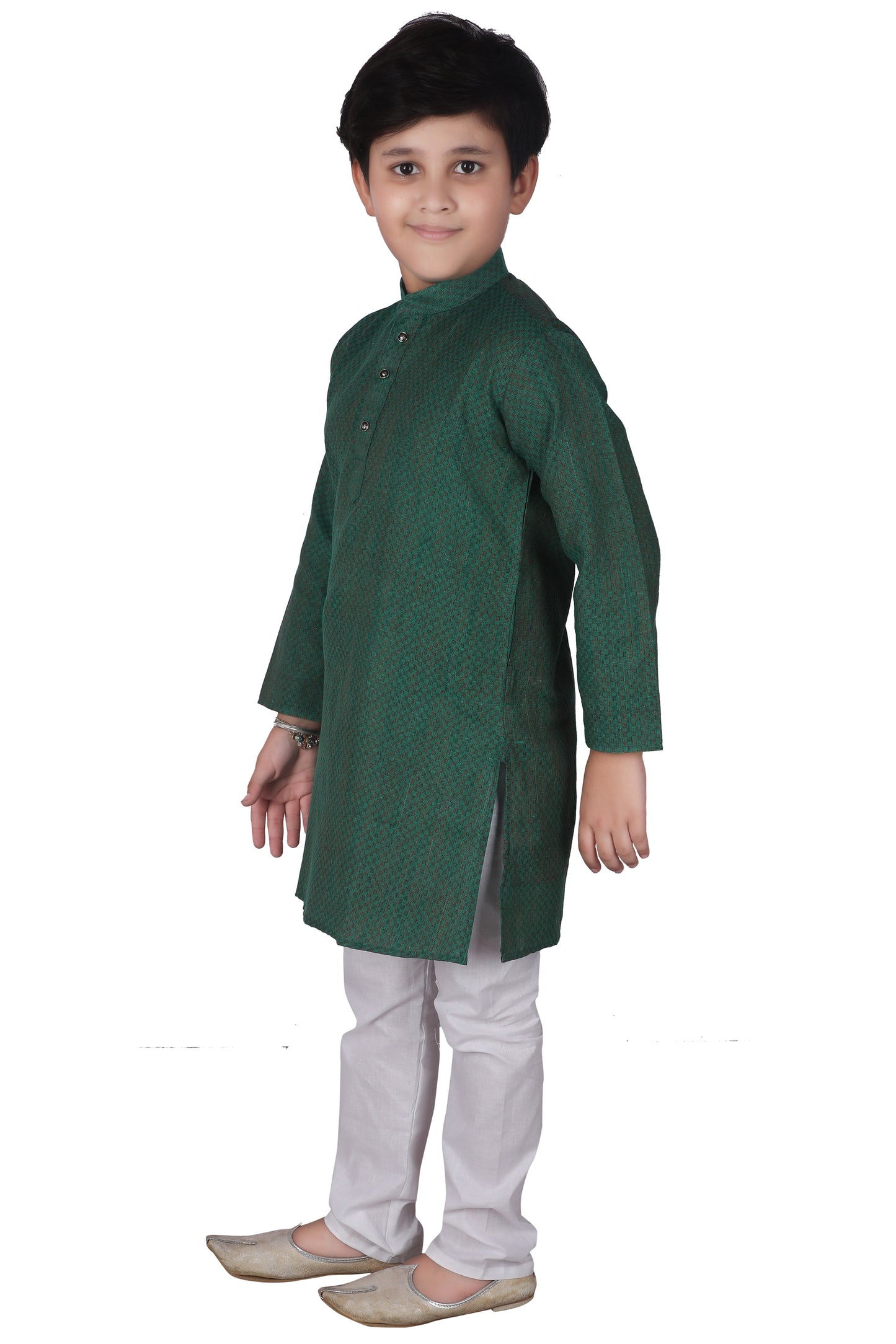 Pro Ethic Kids Boys Kurta Pajama Set Cotton Green s-144