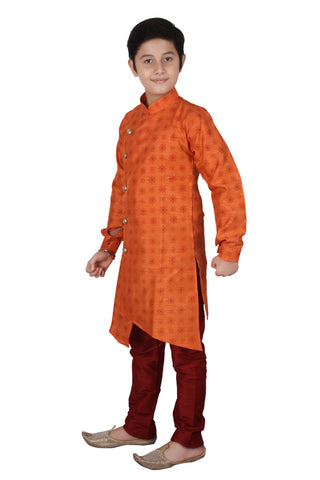 Orange Kurta Pajama For Kids Ethnic Wear
