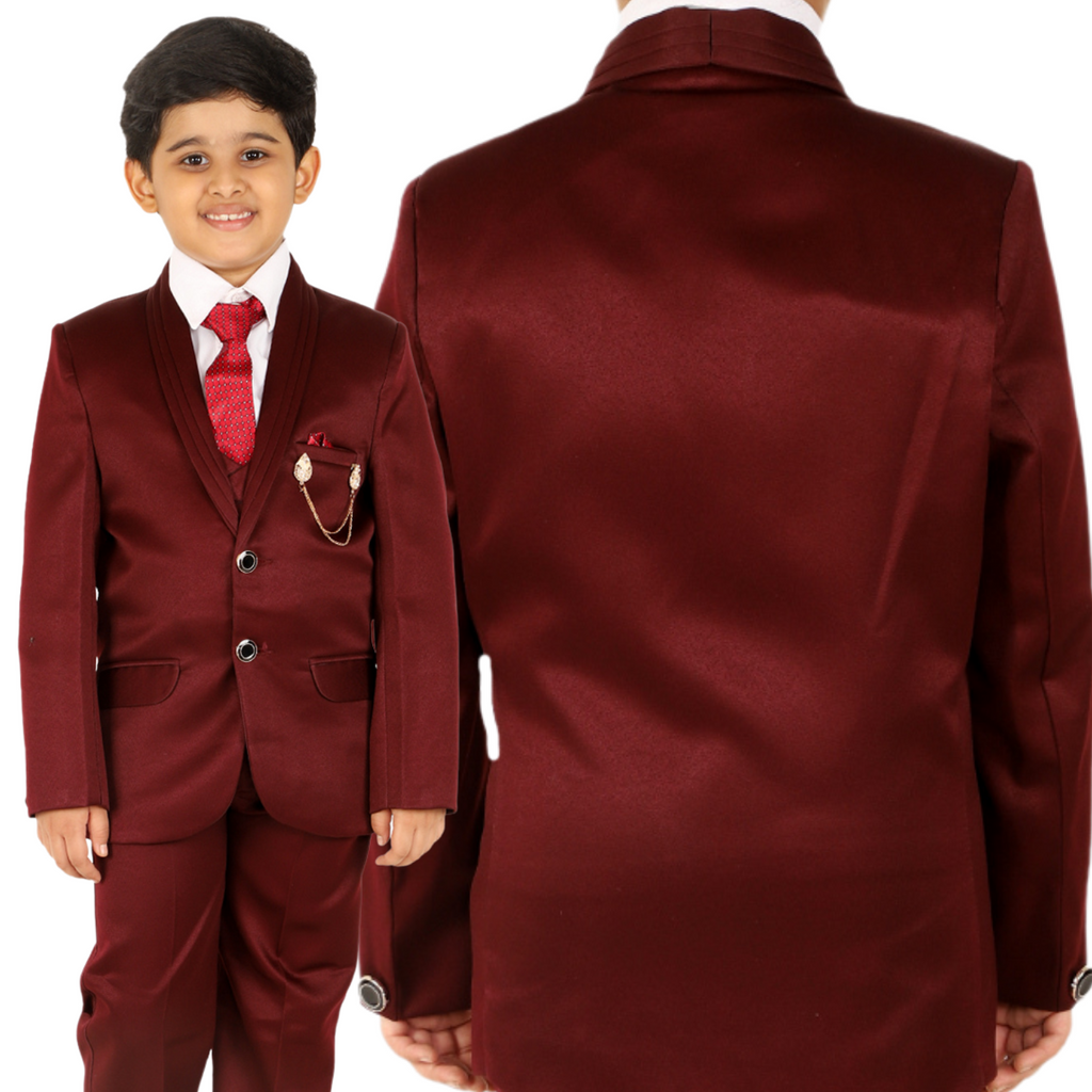 Pro Ethic Five Piece Suit For Boys Maroon T-128