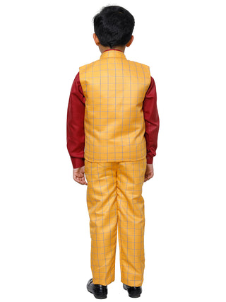 Pro Ethic Three Piece Suit For Boys Yellow T-132