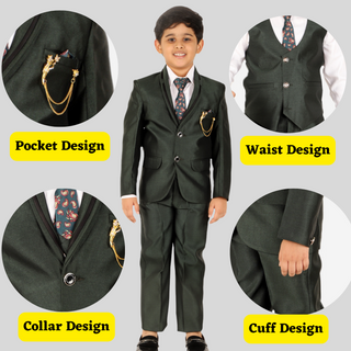Pro Ethic Five Piece Suit For Boys Dark Green T-127