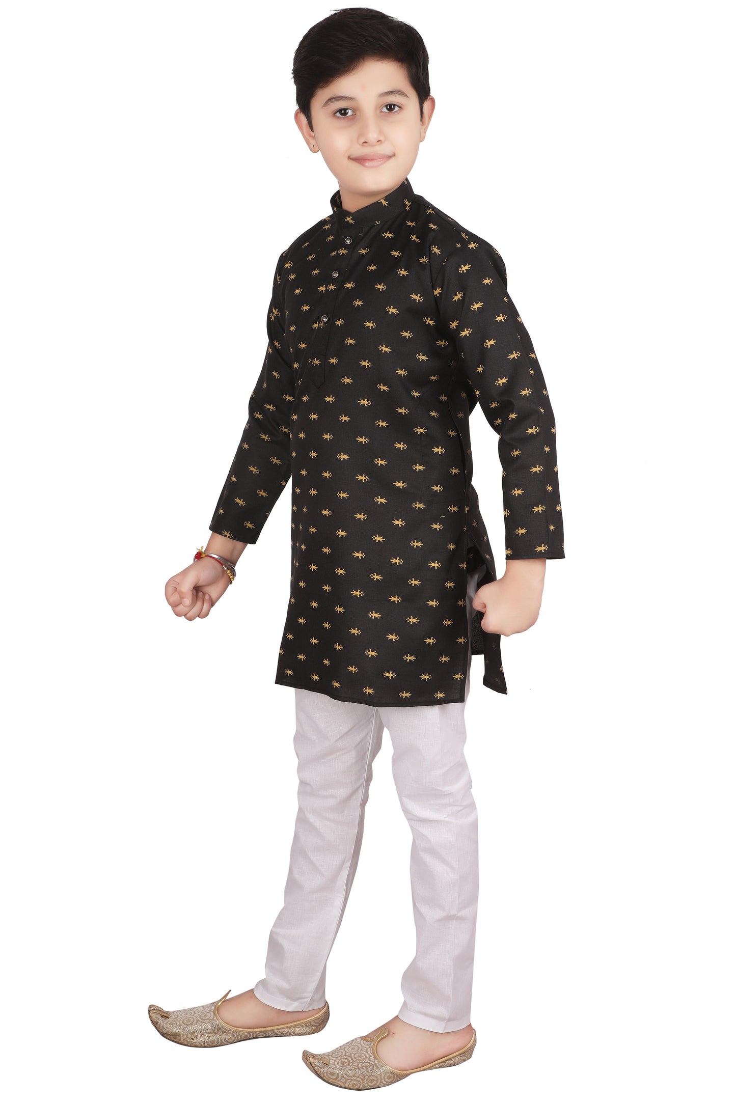 Pro Ethic Kids Kurta Pajama Set Cotton Black s-148