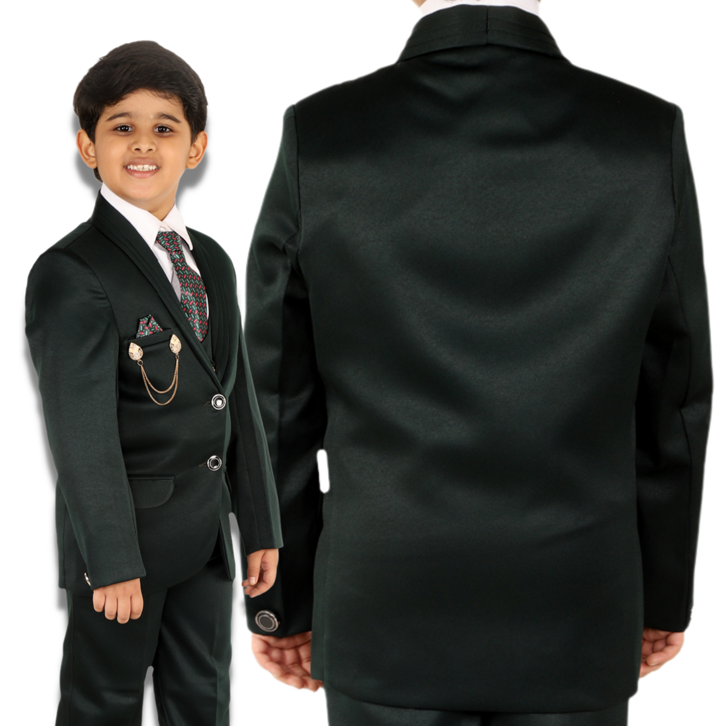 Pro Ethic Five Piece Suit For Boys Dark Green T-128