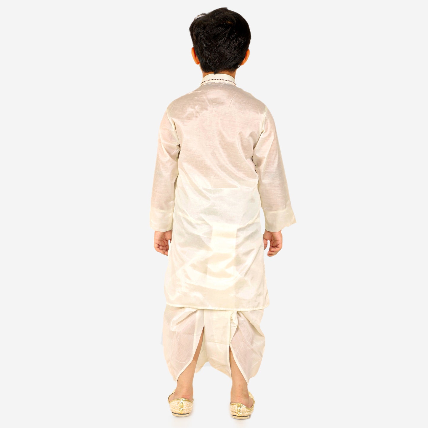 Pro Ethic Dhoti Kurta For Boys Silk Embroidery Cream (S-208)