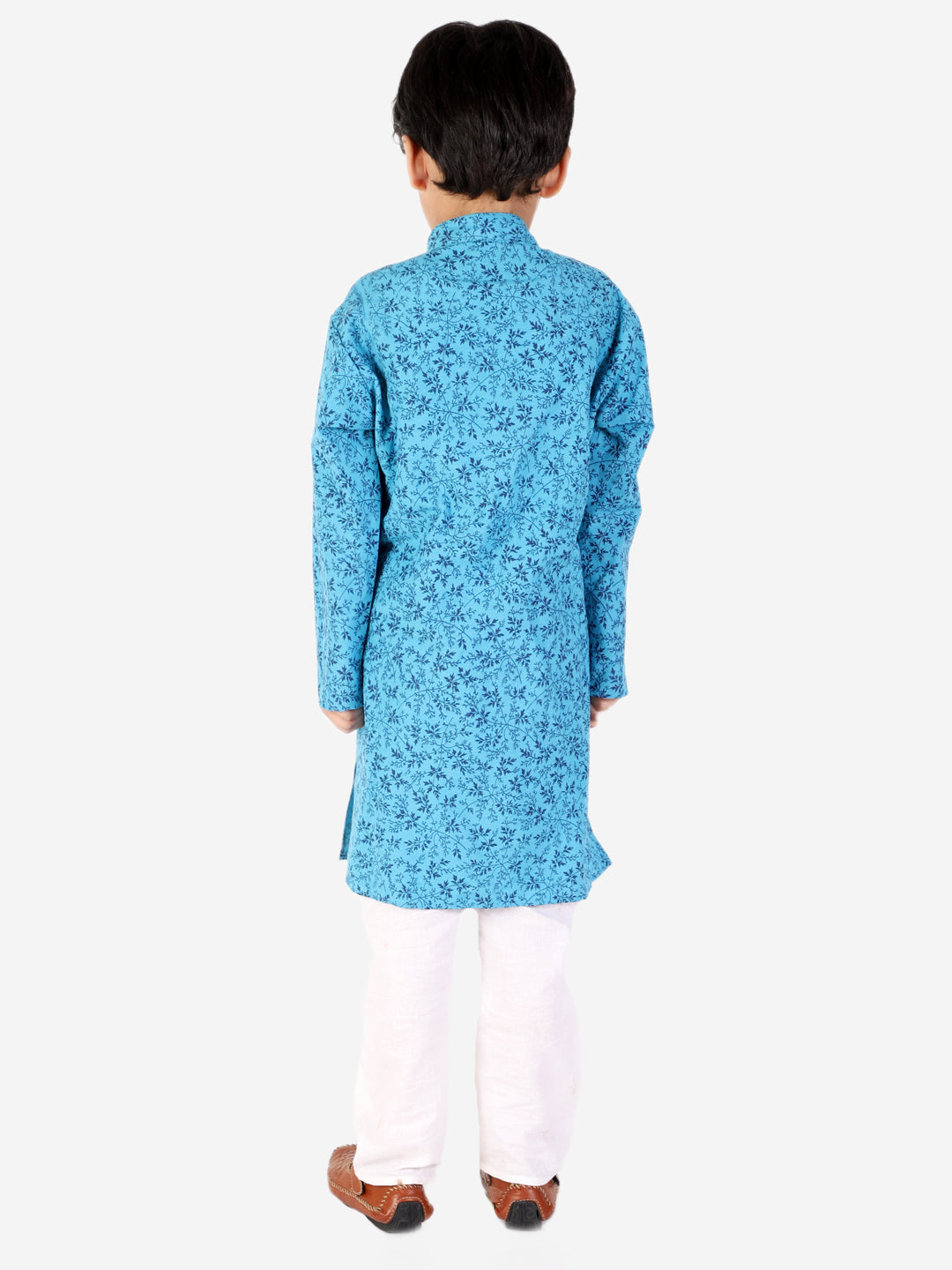 Pro Ethic Boys Blue Kurta Pajama Floral Printed (S-158)