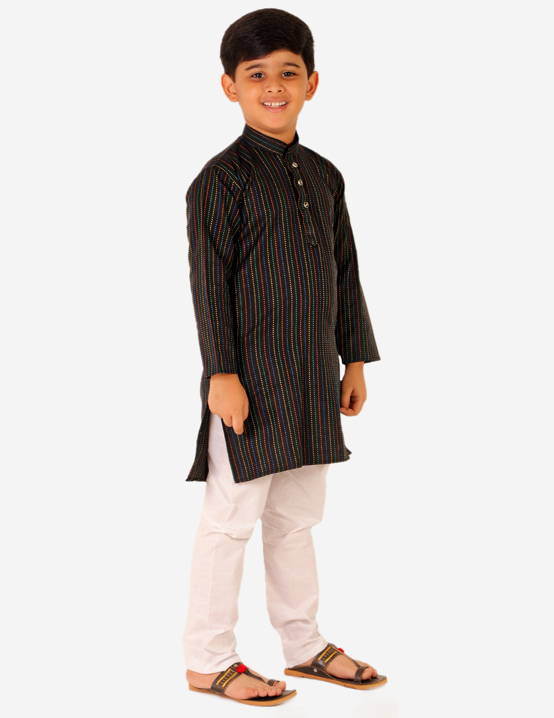 Pro Ethic Black Kurta Pajama For Boys - Cotton - 1 to 16 Years #136