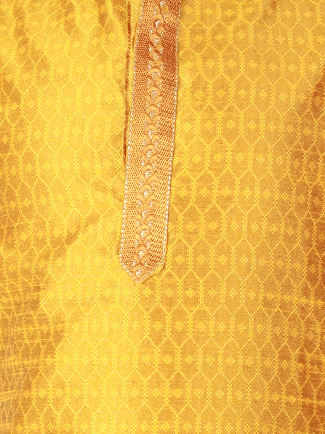 Pro Ethic Mustard Men's Kurta Pajama Silk Self Design (B-101)