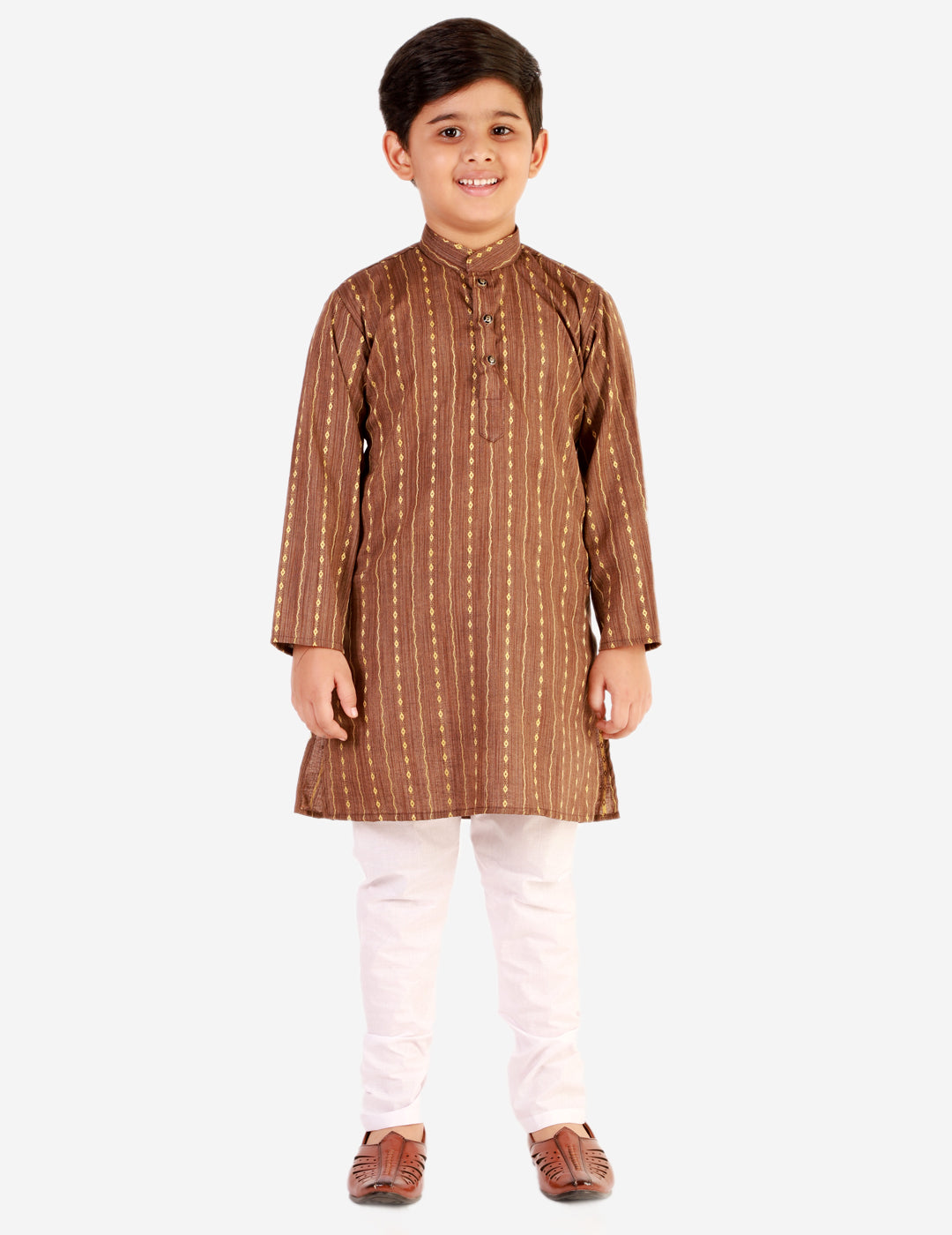 kids kurta pajama for boys 1 to 16 years brown