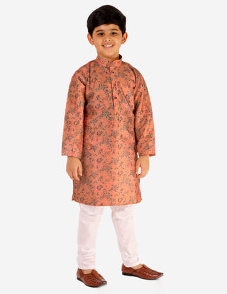 Pro Ethic Boys Kurta Pajama Set Silk Embellished Design Pink (S-172)