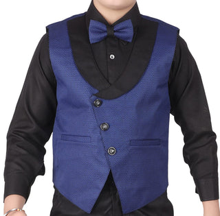 Pro Ethic Three Piece Suit For Boys Cotton Blue Floral Print T-120