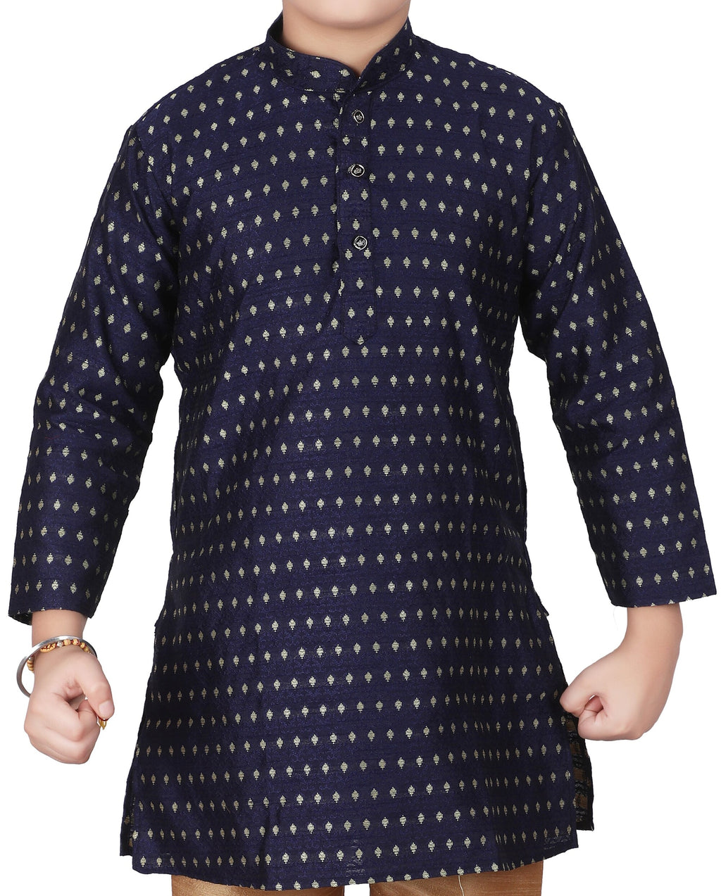 Pro Ethic Kids Kurta Pajama Set Silk Dblue s-146