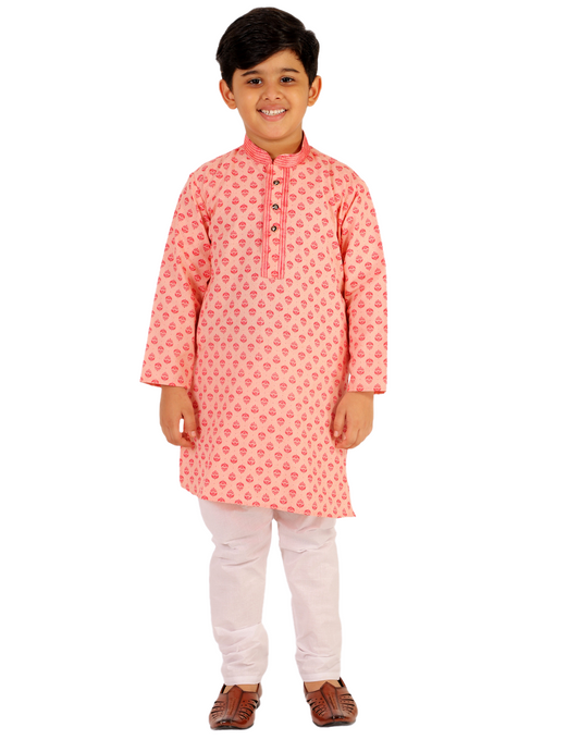 Pro Ethic Kurta Pajama For Boys Cotton Red (S-167)