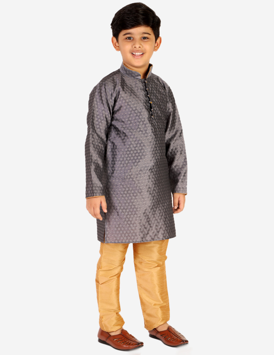 Pro Ethic Grey Kurta Pajama For Boys - Cotton - 1 To 16 Y #S-129