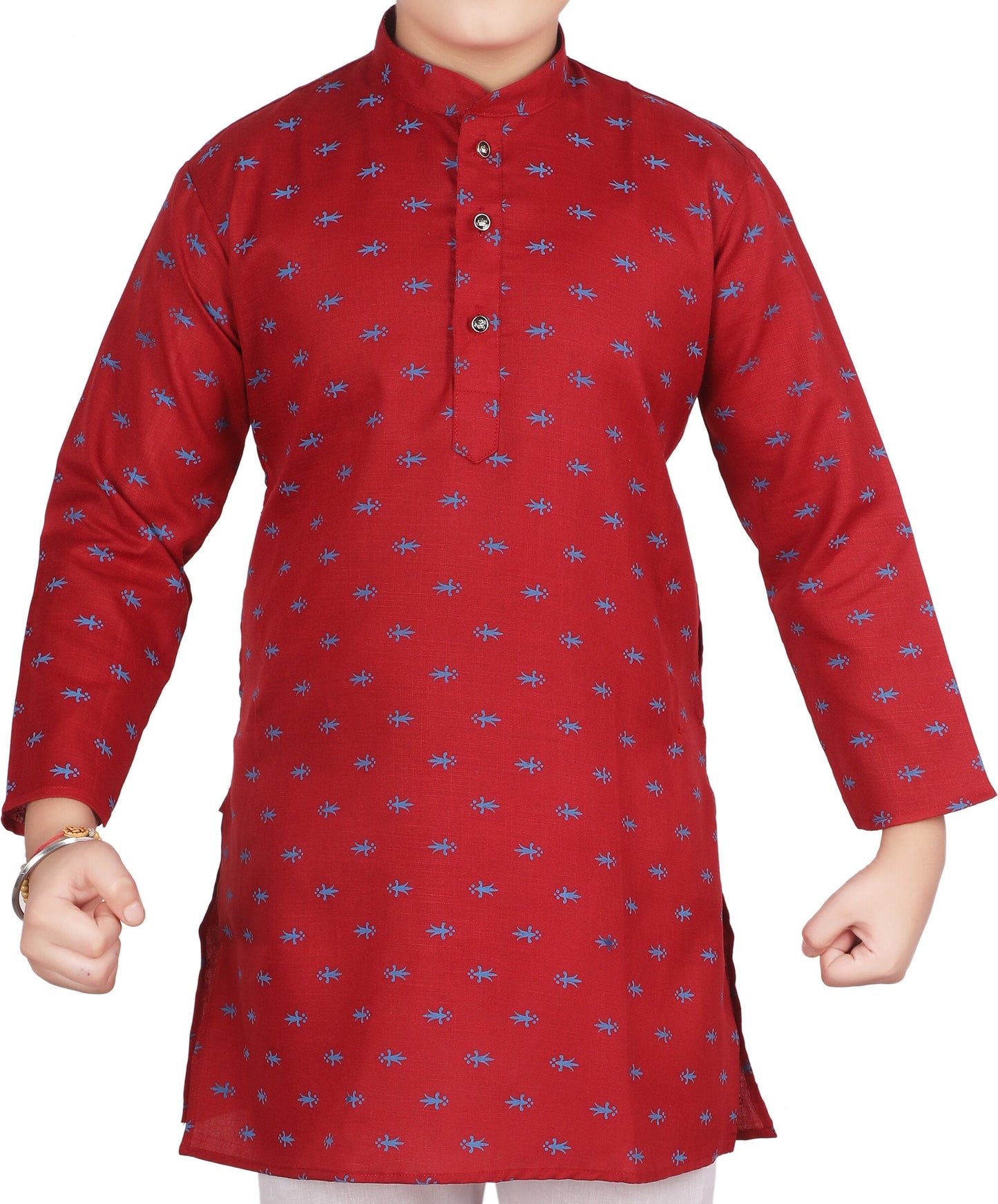 Pro Ethic Kids Kurta Pajama Set Cotton Red s-148