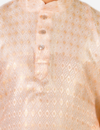 Pro Ethic Boys Kurta Pajama Set Silk Emblished Design Cream (S-170)