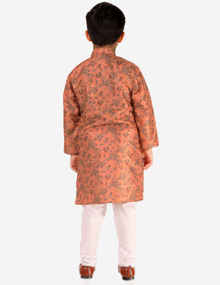 Pro Ethic Boys Kurta Pajama Set Silk Embellished Design Pink (S-172)