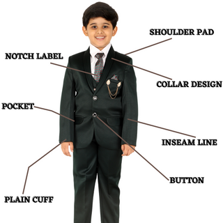 Pro Ethic Five Piece Suit For Boys Dark Green T-128