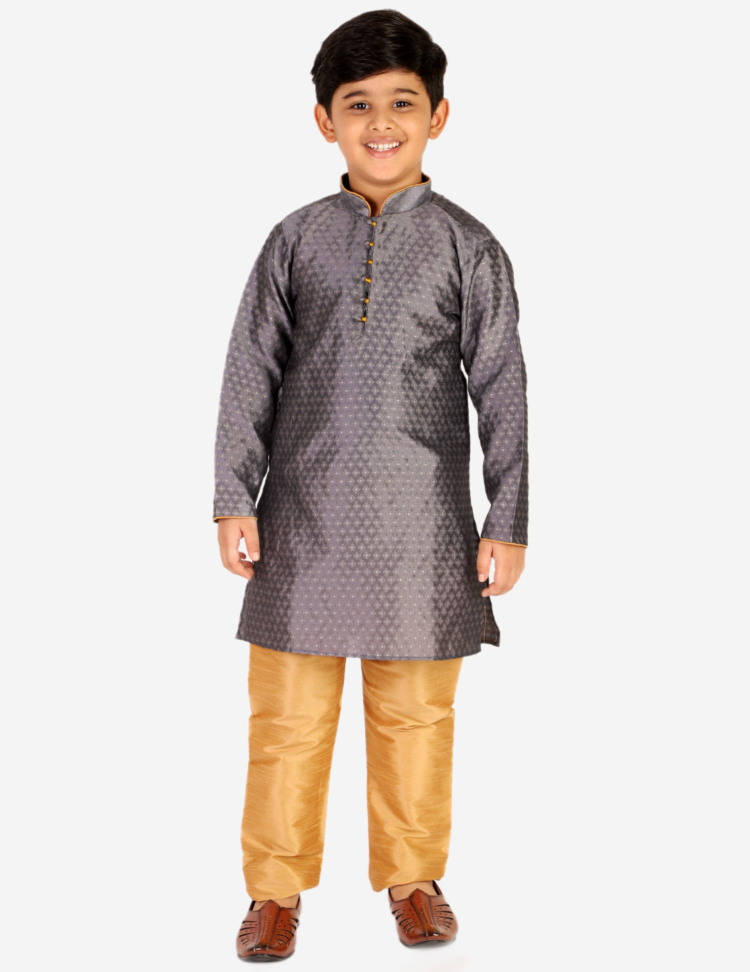 Pro Ethic Grey Kurta Pajama For Boys - Cotton - 1 To 16 Y #S-129