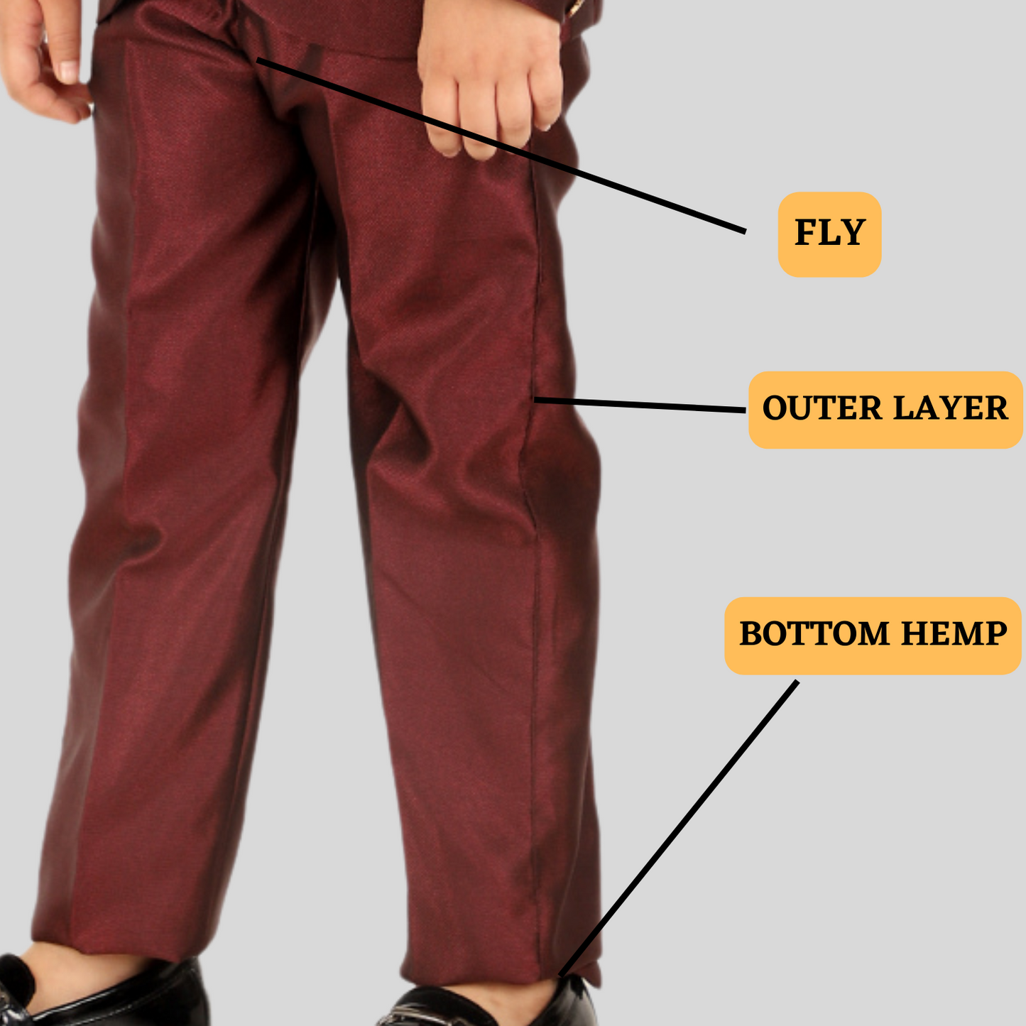 Pro Ethic Five Piece Suit For Boys Maroon T-127