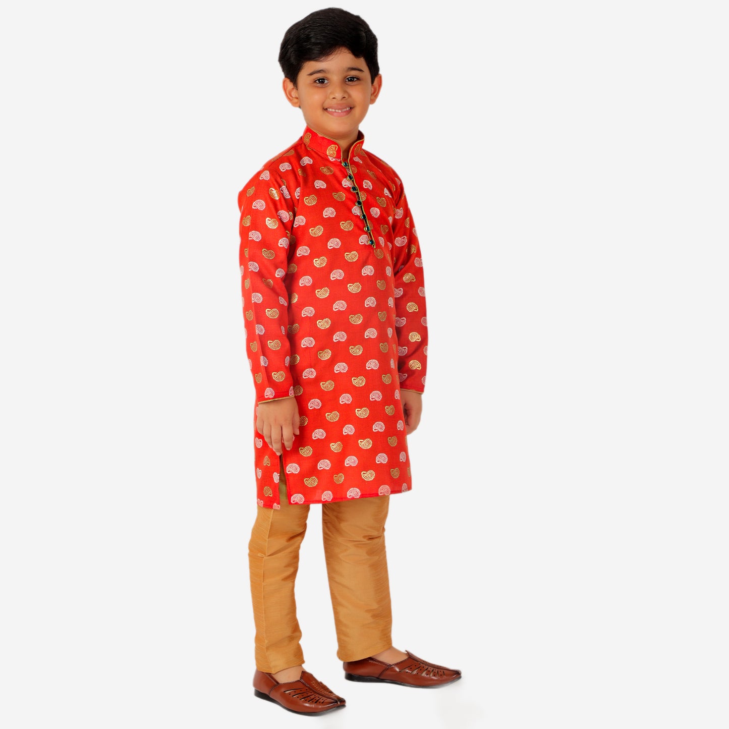 Pro Ethic Kurta Pajama For Boys 1 To 16 Years | Cotton | Floral Print | Maroon (S-204)