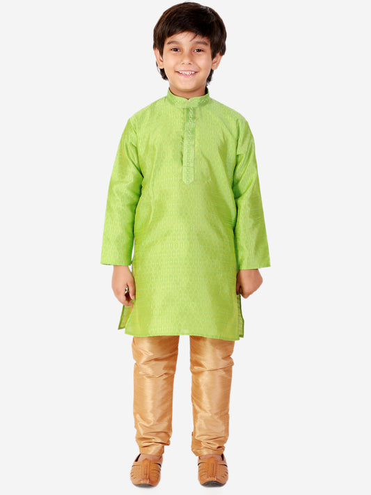 Pro Ethic Cotton Kurta Pajama For Boys Green Self design S-156