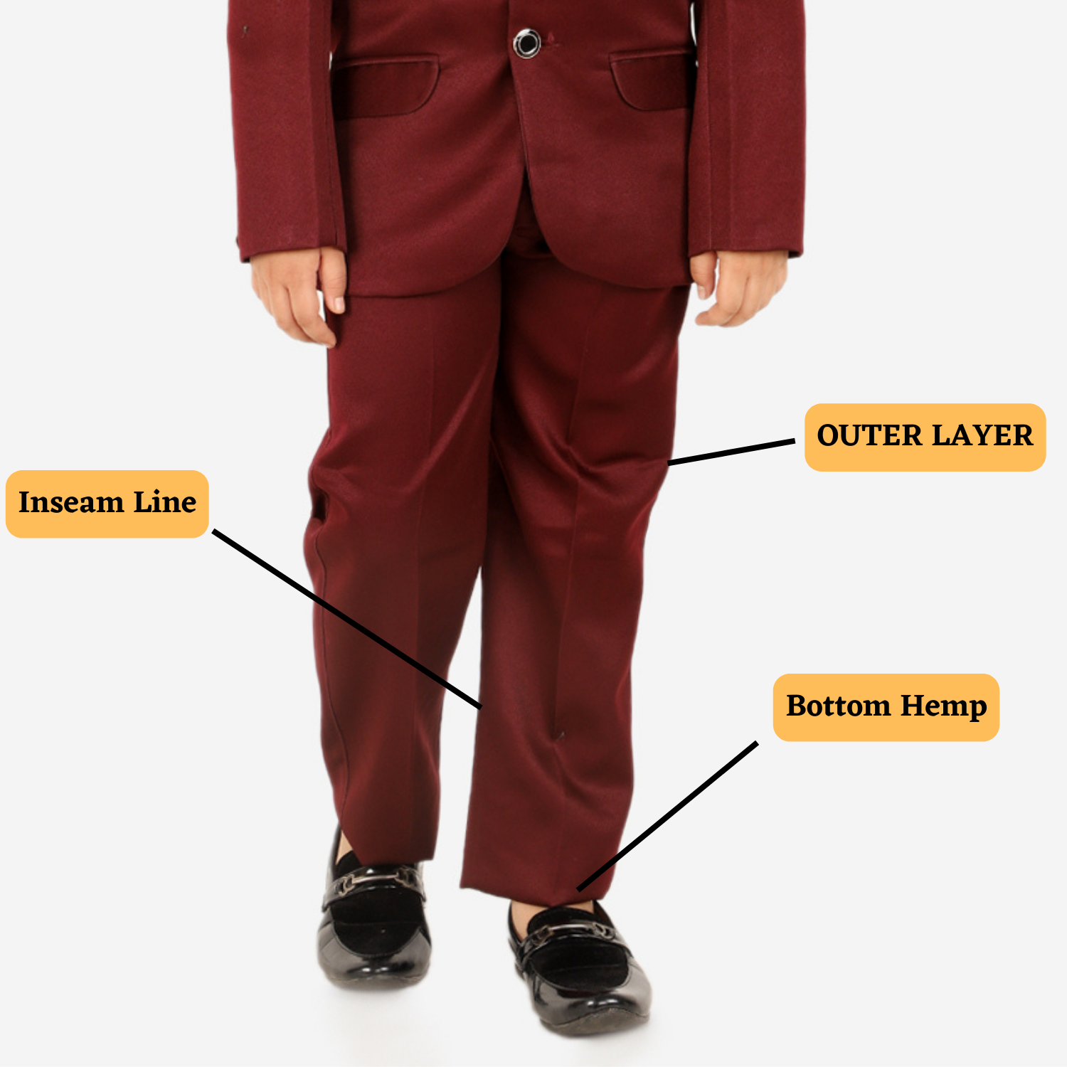 Pro Ethic Five Piece Suit For Boys Maroon T-128