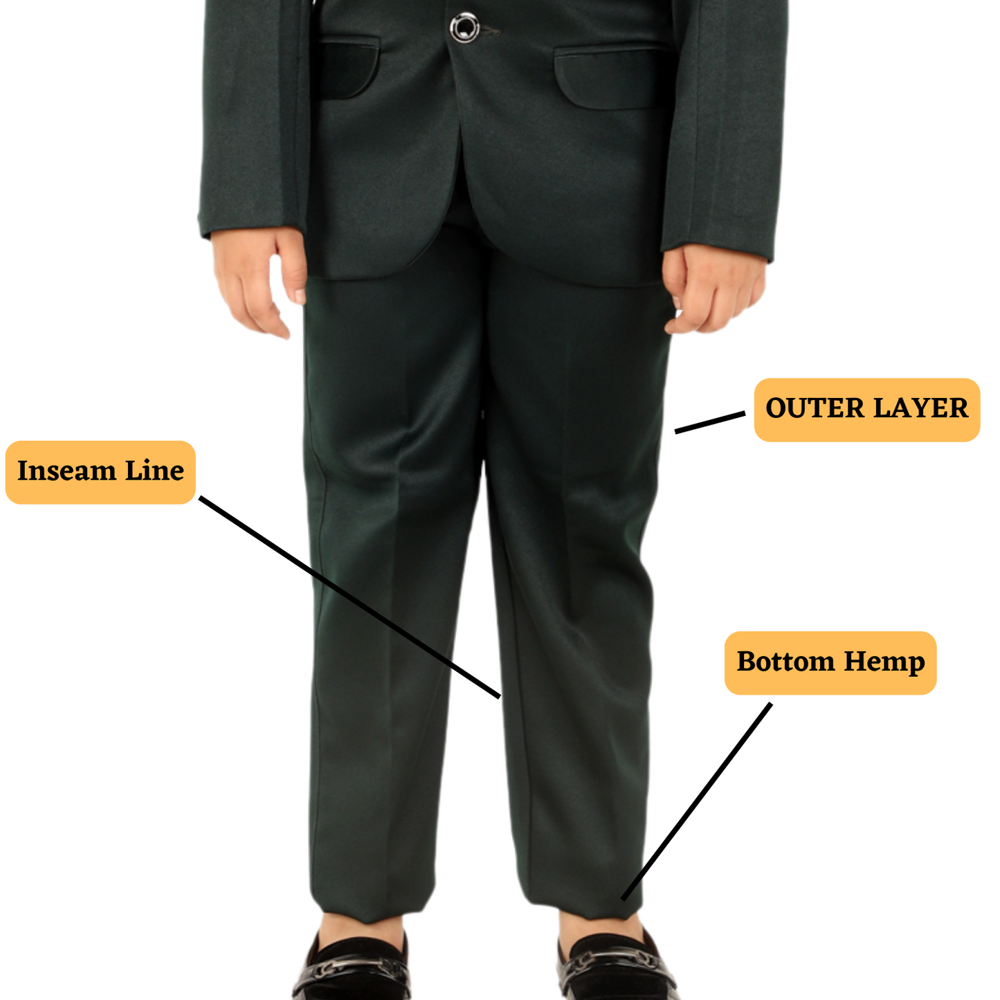 Pro Ethic Five Piece Suit For Boys Dark Green T-128