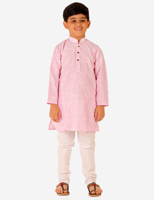 Pro Ethic Kurta Pajama For Boys 1 To 16 Years | Cotton | Self Design | Pink (S-186)