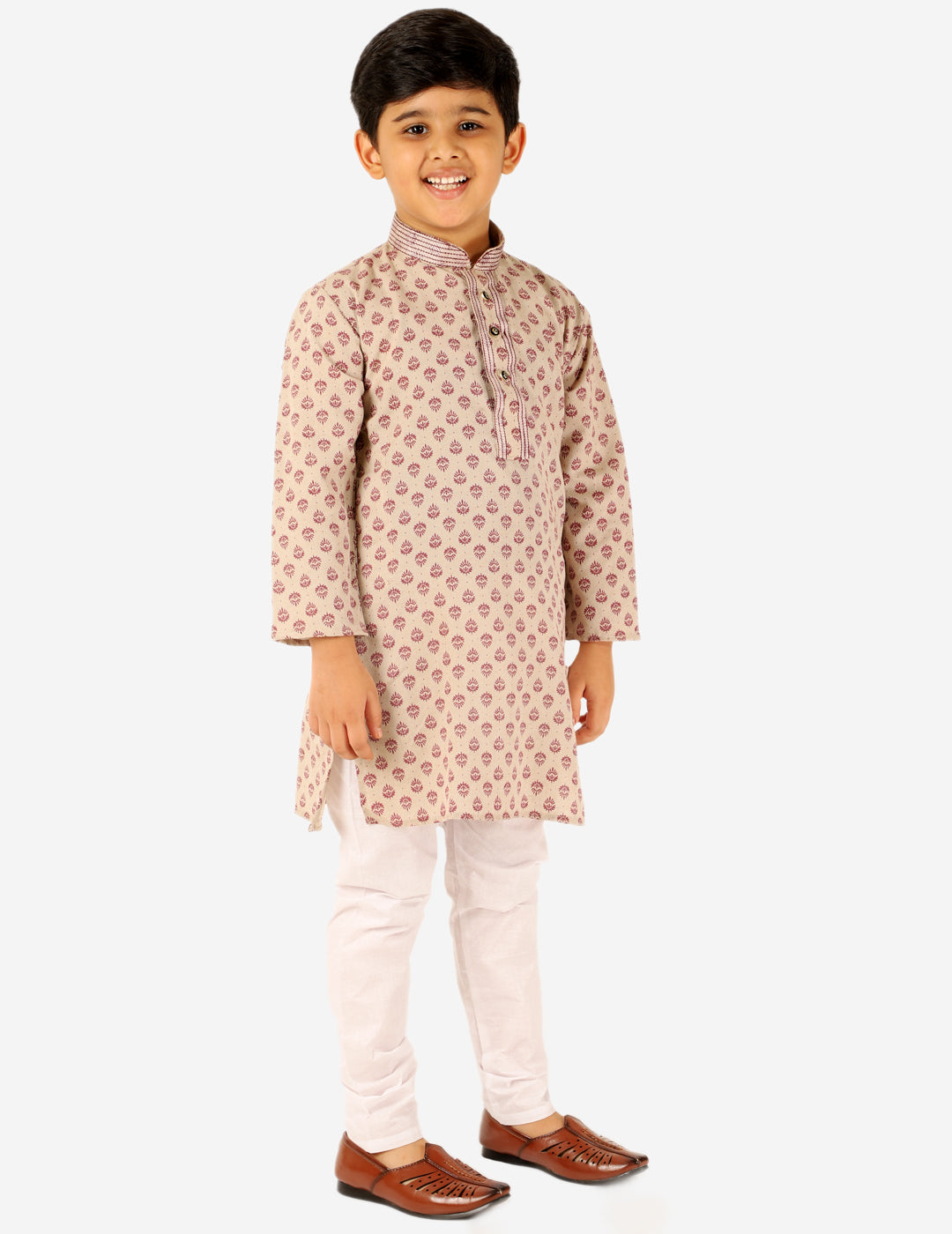 Pro Ethic Kurta Pajama For Boys Cotton Brown (S-167)