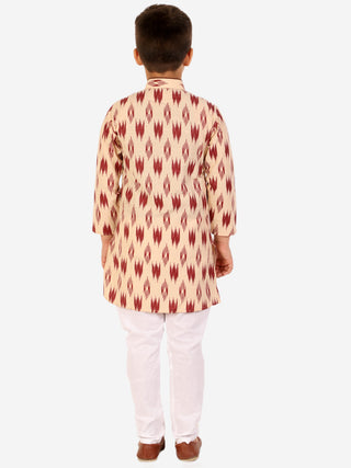 Pro Ethic Cotton Kurta Pajama For Boys Maroon Printed S-154