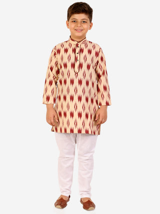 Pro Ethic Cotton Kurta Pajama For Boys Maroon Printed S-154