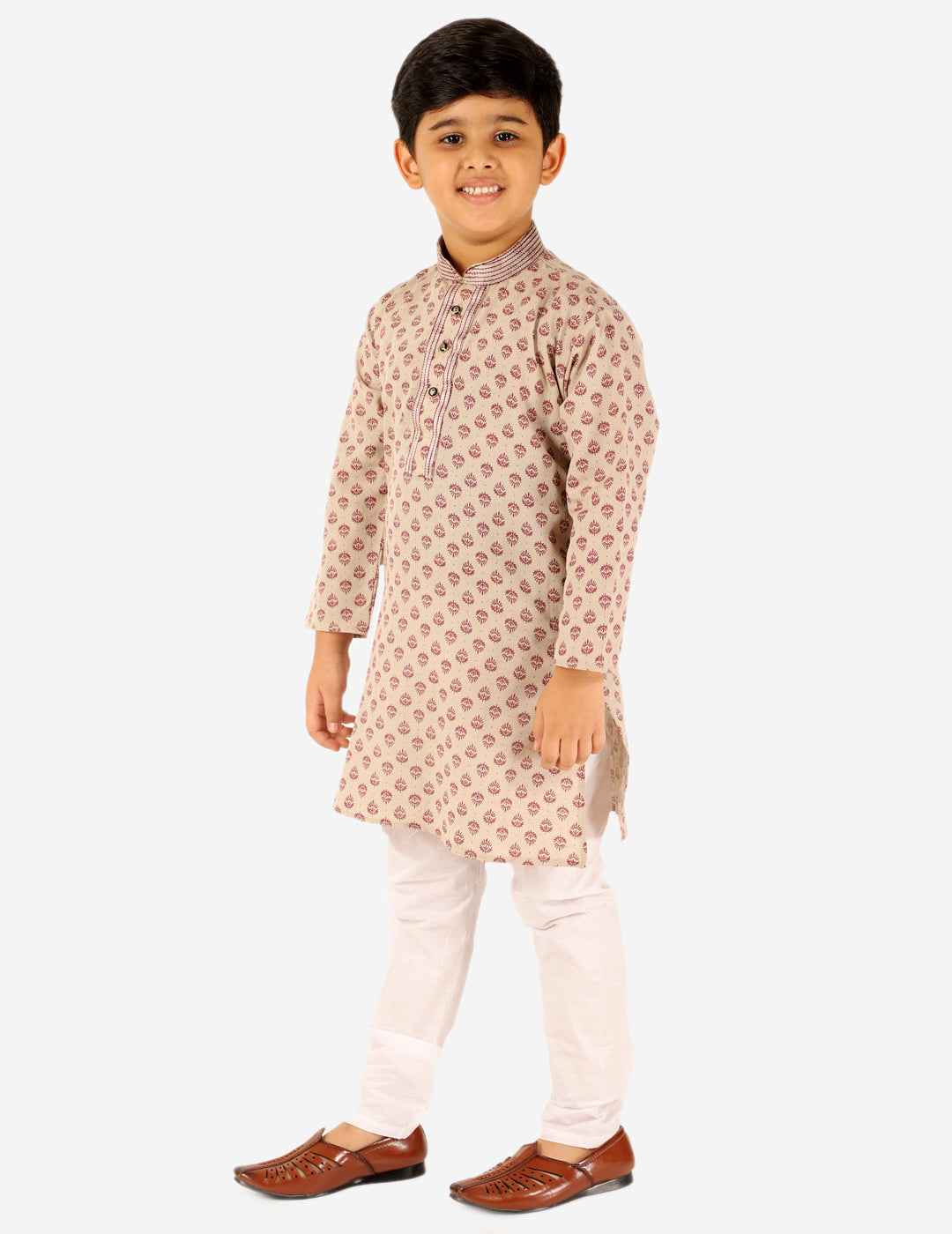 Pro Ethic Kurta Pajama For Boys Cotton Brown (S-167)