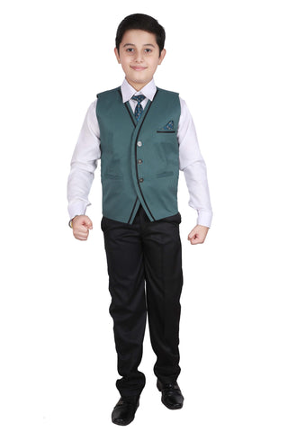 Pro Ethic Three Piece Suit For Boys Cotton Green Floral Print T-122
